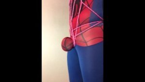 COCK and BALL ROPE BONDAGE TORTURE ** HORNY SPIDER-MAN **