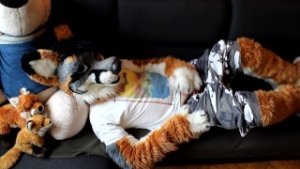Relaxing on the couch