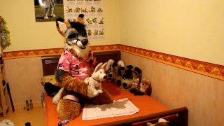 Repo having some fun with fleshlight and Bolt plushie
