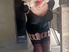 Tranny Trussed Up! With Sissy Slave
