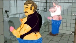 Cartoon Gaybear: Cruising in public toilets (chapter2 part3) “Joseph&Thomas”