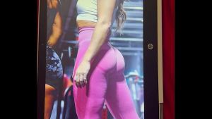Cum Tribute to baddie in yoga pants