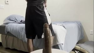 Frankie Labido Fucks Himself with a Big Black Dildo Until he Cums