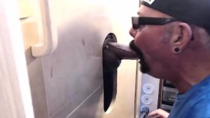 Gloryhole mature BJ gay takes mouthjizz in greedy mouth