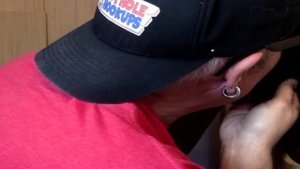 IR gloryhole gaydaddy barebacked in homemade sex after BJ