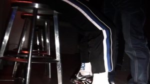 Sneakers fetish amateur stud gets fucked in gay club