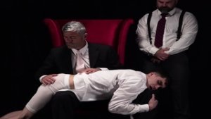 Twink spanked in front of pervy holy men