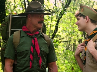 Handsome hung DILF fucks uniformed Scout
