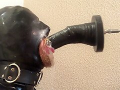 Machine Fucking A Rubber Pig Throat With Slime – Edition