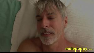 Julian Jaden and giant old man Richard Lennox are in a 69 position while toe sucking