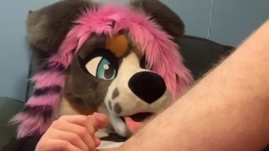 Furry fucks his tight ass until he cums