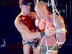Tyler Saint In Gagged Beau Sinclair While Tormenting His Balls