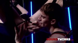 BoundTwinks Sub Ryan Aubert gagged and bred by dom Tyler Tanne