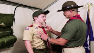 Sexy twink barebacked by Scoutmaster