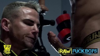 RawFuckBoys – Bubble butt bottom takes bare cock and fuck machine
