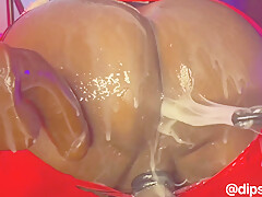 Dipsodeep Creams Bubble Butt During Hole Pumping Session