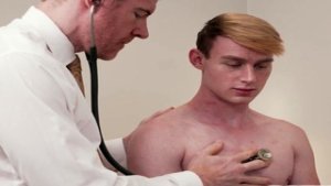 Petite twink fucked by doctor while medicalbrother films